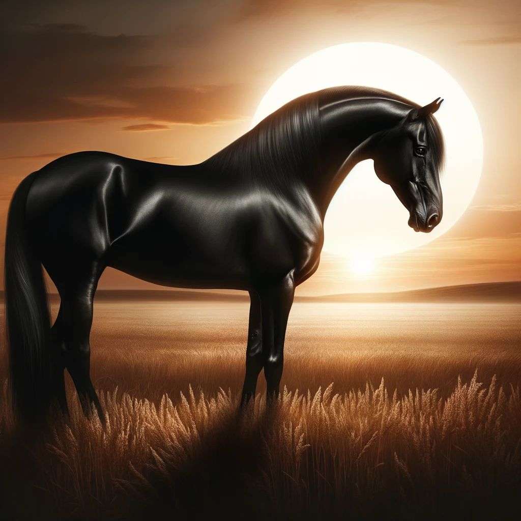 a horse, digital art, depth effects